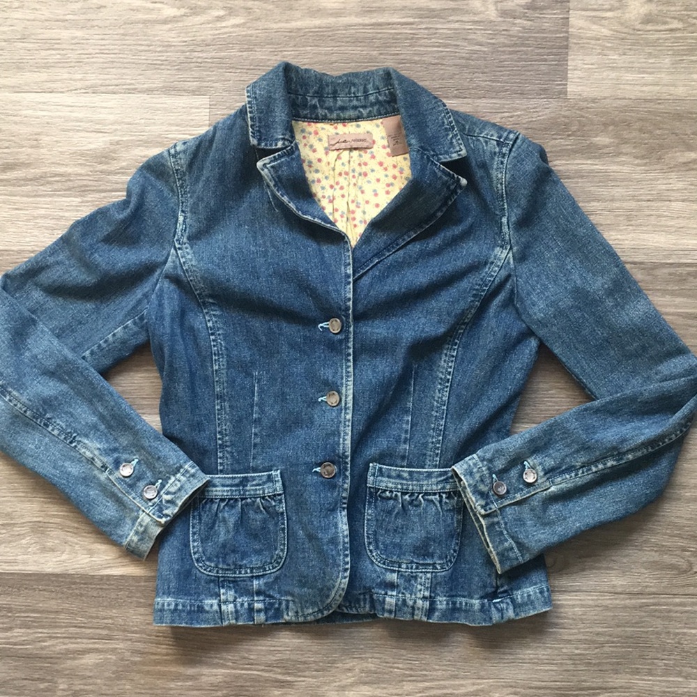 i. e. Relaxed Women’s Denim Blazer, Size Medium